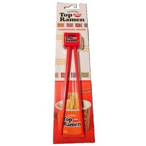 Top Ramen Reusable Plastic Chopsticks Helper Set